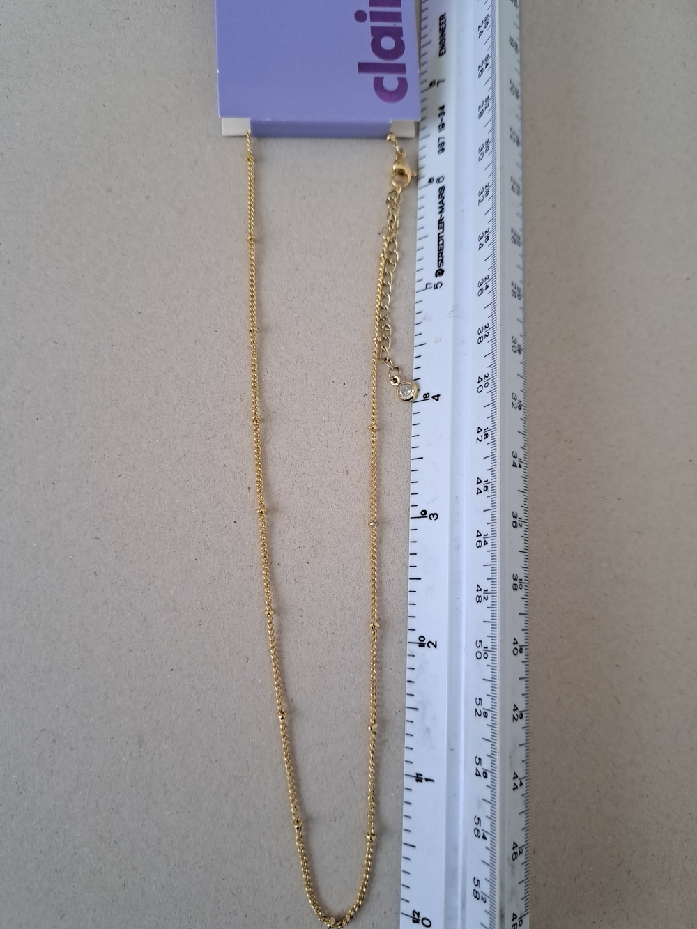 Claire's Gold Station Beaded Necklace - Picture 2 of 3